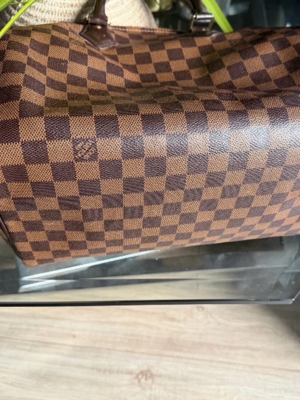 Louis Vuitton Brown Checkered Duffel Bag